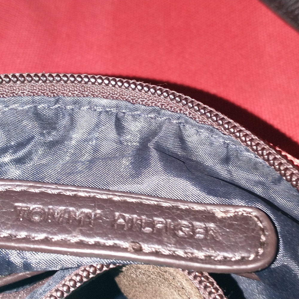 Tommy Hilfiger Dark Brown Suede Accessory